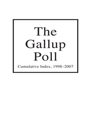 cover image of The Gallup Poll Cumulative Index